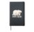 Papa Bear With Two Cubs Polar Bear Family Hardcover Journal, Black