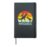 Papasaurus Trex Papa Retro Fathers Day Dinosaur Dad Daddy Hardcover Journal, Black
