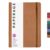 PAPERAGE Softcover Lined Journal Notebook (Cognac), 160 Pages, Medium College Ruled Notebook, 5.6 inches x 7.9 inches – 100 GSM Thick Premium Paper, Soft Vegan Leather Journal for Home, Work & School