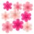 Paper Fan Decorations, 9 Pcs Pink Paper Flowers Decorations for Wall, Hot Pink Hanging Paper Fans Floral Backdrop Decor for Birthday Party Wedding Baby Shower Classroom