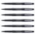 Paper Mate Pack of 6 Felt-Tip Pens Flair Original Black, Medium Point, Metal Clip, Body and Cap in Ink Color (S0190972/S0190973)