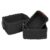 Paper Rope Storage Baskets Set of 3, Handwoven Decorative Wicker Organizer Bins with Handles for Shelves, Bathroom, Closet & Pantry, Soft Woven Nesting Storage Basket Set (Black)