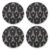 Paris Eiffel Towers Print Drink Coasters for Coffee Table 4-Pack