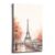 Paris Eiffel Tower Watercolor Canvas Wall Art, Rainy Autumn Riverside Walkway Print, Fall Foliage Urban Landscape Vertical Wall Decor for Bedroom Living Room Apartment