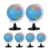 PartyKindom 6pcs Mini Educational World Globes with Stand, 3.3 Inch Desktop Spinning Globes Featuring Continent Details, Sturdy Plastic Material, for School Environments and Classroom