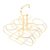 PartyKindom Metal Wine Bottle Carrier 6-Slot Iron Basket with Tip-Resistant Stability and Reusable Design, Portable Gold Metal Wine Rack Caddy for Picnic and Outdoor Beverage Storage