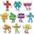 Pasimy 10 Pcs Math Posters Classroom Educational Supplies, Math Learning Symbol Poster with 80 Adhesive Glue Points for Elementary Middle School Bulletin Board Must Have Decor(Vibrant Colors)
