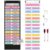 Pasimy Daily Schedule Pocket Chart for Classroom 15+1 Pockets with 31 Double Sided Reusable Cards 2 Magnetic Erasable Pens & Hangers Visual Schedule Chart School Office Home Decor(Black,Composition)