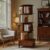 Pasirou 5-Tier Rotating Bookshelf with Cabinet on Wheels
