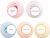 Pastel Mochi Slow Rising Squishy Toys，Full Set of 5 Colors
