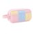 Patchwork Corduroy Makeup Bag, Aesthetic Pastel Quilted Cosmetic Organizer Pouch with Zipper, Water Resistant, 9.84×3.15×4.92 Inches (Sweet pink)