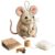 Patchwork Mouse DIY Kit,Handmade Sewing Craft Kit with Pre-Cut Fabric,Stuffing and Buttons Creative Patchwork Animal Crafts Project for Adults, Beginners Cute Mouse Ornament DIY for Craft Lovers (A)