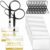 Patelai 50 Sets Black 6 x 4 Inch Badge Holder with Lanyard Horizontal Name Tag Lanyard with ID Holder Waterproof Clear Name Badge for Office Workers Volunteers