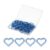 PATIKIL 100pcs Paper Clip, Heart Style Paper Clip Small Cute, 23mm, Bright Blue