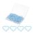 PATIKIL 100pcs Paper Clip, Heart Style Paper Clip Small Cute, 23mm, Light Blue