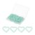 PATIKIL 100pcs Paper Clip, Heart Style Paper Clip Small Cute, 23mm, Light Green
