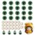 PATIKIL 12mm Safety Eyes, 20Pcs Realistic Doll Crocheting Safety Eyes with Washers for Decor Crochet Accessories Dolls Craft Halloween, Green