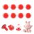 PATIKIL 18mm Moon Safety Eyes, 26Pcs Realistic Doll Crocheting Safety Eyes with Washers for Decor Crochet Accessories Dolls Craft Halloween, Red