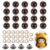 PATIKIL 20mm Safety Eyes, 20Pcs Realistic Doll Crocheting Safety Eyes with Washers for Decor Crochet Accessories Dolls Craft Halloween, Brown