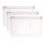 PATIKIL 3Pcs A6 Plastic Binder Zipper, Binder Pockets 7 x 5 Clear Envelope Folders Planner Waterproof Pouch Filing with Sequin Decor for Document Notebook Organizer, Light Purple