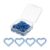 PATIKIL 50pcs Paper Clip, Heart Style Paper Clip Small Cute, 23mm, Bright Blue