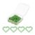 PATIKIL 50pcs Paper Clip, Heart Style Paper Clip Small Cute, 23mm, Bright Green