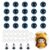 PATIKIL 8mm Safety Eyes, 20Pcs Realistic Doll Crocheting Safety Eyes with Washers for Decor Crochet Accessories Dolls Craft Halloween, Blue