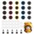 PATIKIL 8mm Safety Eyes, 20Pcs Realistic Doll Crocheting Safety Eyes with Washers for Decor Crochet Accessories Dolls Craft Halloween, Brown/Blue/Clear/Red/Yellow