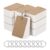 PATIKIL Blank Index Cards with Ring, 1000Pcs Blank Flash Card 2.8×1.6″ Study Note Cardstock for Memory Learning Studying Office Supplies, Brown White
