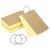 PATIKIL Blank Index Cards with Ring, 150Pcs Colored Blank Flash Card 3.5″ x 2″ Note Card Study Card for Memory Learning Studying Office Supplies, Yellow