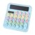 PATIKIL Cute Calculator, Desk Calculator Basic Big Button 12 Digit Large Display Mechanical AAA Battery Solar Power for Office Supplies Girl Female Woman Gift, Light Blue