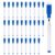 PATIKIL Dry Erase Marker Pens, 30 Pack Dark Blue Ink Fine Point Low Odor Whiteboard with Eraser Cap for Office Home Classroom, White Pen Rod
