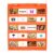 PATIKIL Magnetic Pocket Chart, Small Pocket Chart Mini Double Sided Classroom Pocket Chart Organizer Wall Hanging for Classroom Supplies, Dark Orange