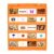 PATIKIL Magnetic Pocket Chart, Small Pocket Chart, Orange
