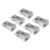 PATIKIL Metal Pencil Sharpeners, 6 Pack Aluminum Alloy Mini Manual Pencil Sharpener with Single Hole for Office Classroom Art Painting, Silver