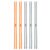 PATIKIL Silicone Rubber Bands, H-Band Elastic Rubber 5Pcs 12″ Orange Gray