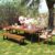 Patio Dining Set for 7-8 Person, Wood Outdoor Furniture With Cushions