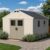 Patiowell 10×12 FT Outdoor Storage Shed with Floor and Lockable Door, All Weather Plastic Shed Garden Shed with Skylight and Multiple Windows for Backyard, Patio, Lawn, Beige