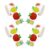 PATKAW Stickers Roll Self-Adhesive Material 4roll Red Fruit Holographic with Coated Paper Easy Application and Residue-Free Removal, for Party Envelopes and Spring Garden Projects