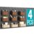 PBHEPJ 4 Pcs Metal Pegboard Panels, Black Peg Board with 9 Pcs Baskets and Hooks, Heavy Duty Peg Board Wall Organizer for Walls Home, Garage Tool Storage, Office Organization
