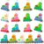 Pbolmpop 24 pcs silicone Ice skates pop it keychain bag charm pendant