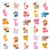 Pbolmpop 30 pcs silicone Farm Animals pop it keychain bag charm pendant