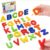 Pbooo Sensory Silicone Magnetic Alphabet Letters, 26 Uppercase ABC Fridge Magnets with 6 Sensory Textures & 5 Vibrant Colors, Preschool Learning & Spelling Toy for Toddlers Kids Ages 2+