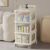 PCWLH 5-Tier Utility Cart with Drawer, Rolling Storage Organizer with Wheels, Plastic Cabinet for Kitchen, Bathroom, Living Room, Office, White Finish
