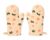 Peach Oven Mitts Set of 2, Cream Beige Padded Kitchen Gloves 10 Inch