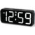 Peakeep Small Compact Digital Alarm Clock Plug-in for Bedrooms Bedside