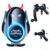 Peanutech Wireless Charging Car Phone Holder, Automatic Clamp Cute Goth Cell Phone Mount, Hands-Free Fast Charger Cradle for Vehicle (Black Demon)