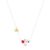 Peanuts Snoopy and Woodstock Necklace, Two-Tone 16 Length + Extender