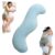 Pea Pod Body Pillow for Side Sleepers, Cooling Ergonomic Body Align Pillow, Soft S-Shaped Full Body Support Pillows for Adults, Hip & Leg Support (Blue,110cm/43in)