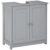 Pedestal Sink Storage Cabinet, Vanity Base Cabinet, Under Sink Bathroom Cabinet with U-Shape Cut-Out and Adjustable Internal Shelf, Gray